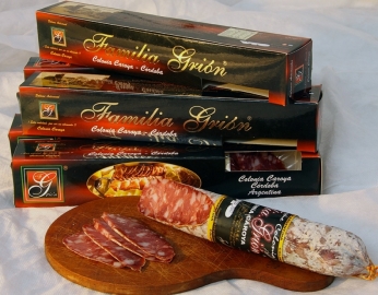 Salame Colonia Etiqueta Negra Flia. Grión en Caja P/ regalo